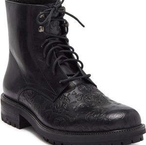 Robert Graham - Abstraction Stamped Lace-up Boots Black Size 13